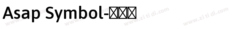 Asap Symbol字体转换